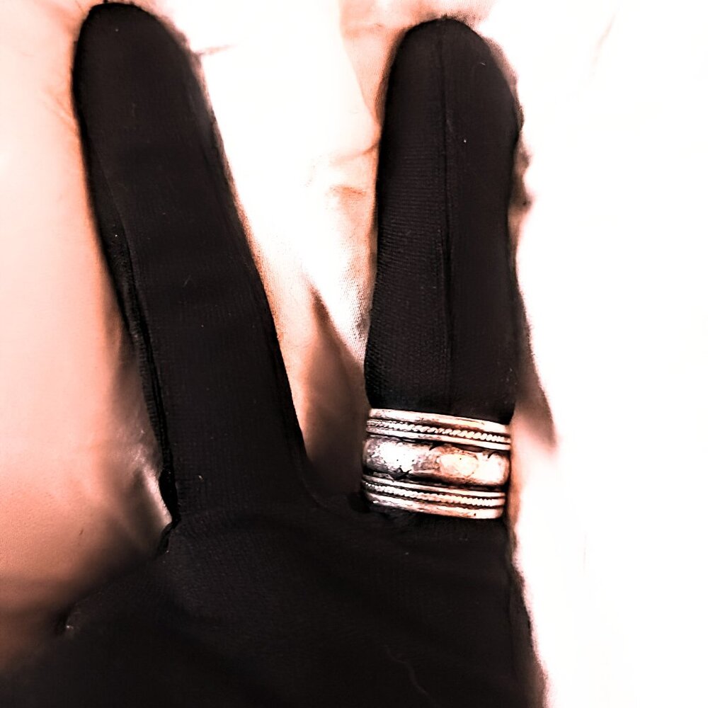 Handmade Sterling Silver Wide Band Double Braided Barrel Ring Unisex 925